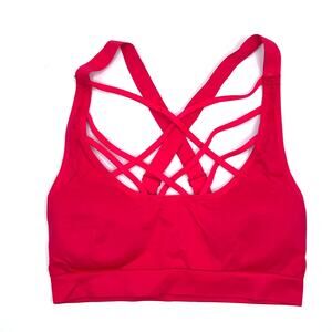 Victoria's Secret Victoria Sport Size Medium Red Seamless Strappy Sports Bra